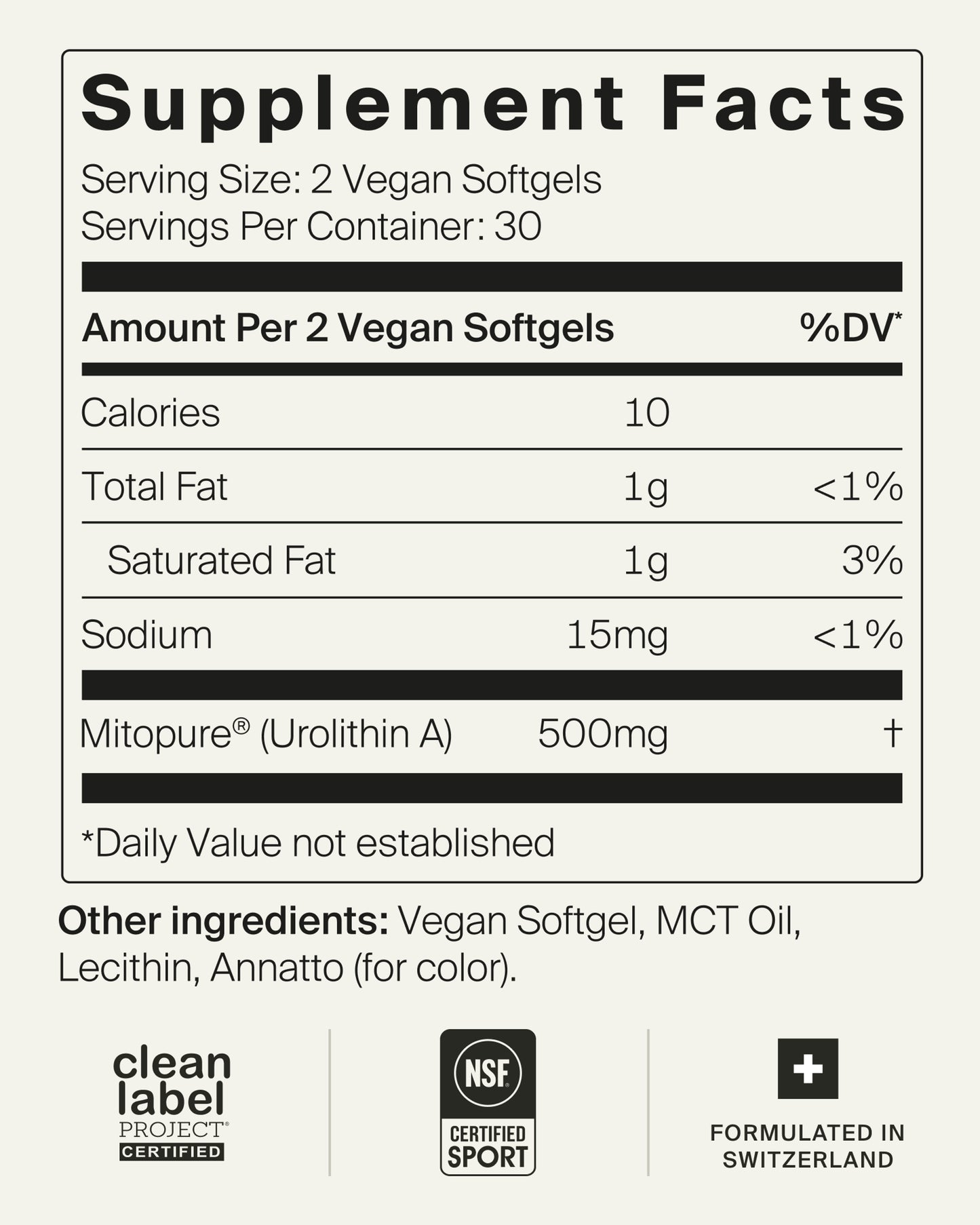 Mitopure Softgels Urolithin A